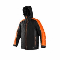 Pánská zimní bunda CXS s reflexními prvky, černá/oranžová, 