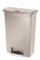 Vysoce kvalitní nášlapný koš Rubbermaid Front Step, objem 90 l, béžový, 