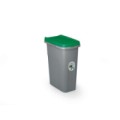 Plastový odpadkový koš HOME ECOSYS na tříděný odpad, objem 25 l, zelený, 