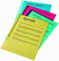 Transparentní obal, typ U, A4, 100 ks, hladký, 40 mikronů, červený, 