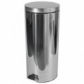 Kovový odpadkový koš Merida Clean, objem 30 l, lesklý nerez, 