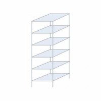 Kovový regál UNI TOP, základní, 250 x 75 x 80 cm, 150 kg/police, 6 polic, stříbrný, 
