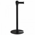 Zahrazovací sloupek s pásem Manu Black One, stohovatelná základna, 5 m, černý, 