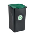 Plastový odpadkový koš HOME ECOGREEN na tříděný odpad, objem 50 l, zelený, 