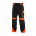 Pánské montérkové kalhoty CXS Sirius Brighton s reflexními prvky, černé/oranžové, 