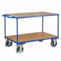 Policový vozík s madlem, do 500 kg, 2 police, 91,5 x 139 x 80 cm, skladem