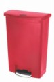 Vysoce kvalitní nášlapný koš Rubbermaid Front Step, objem 90 l, červený, 