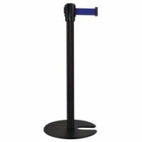 Zahrazovací sloupek s pásem Manu Black One, stohovatelná základna, 5 m, modrý, 