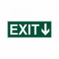 EXIT se směrovkou (fotoluminiscenční tabulka plast nebo samolepka, více rozměrů), 