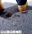 vnější venkovní čisticí rohož s náběhovou hranou skladem nylon polyester