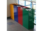 Kovové nádoby na třídění do škol, úřadů, podniků 100 litrů