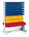 Oboustranný regál s boxy Unibox (154 ks), skladem