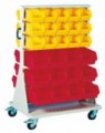 Mobilní oboustranný regál s boxy Unibox (54 ks), skladem