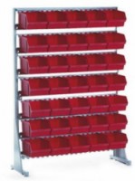 Jednostranný regál s boxy Unibox (35 ks), skladem