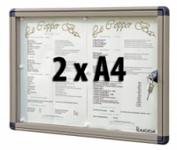 Venkovní vitrína, 2 x A4, béžový rám, 