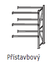 Přístavbový paletový regál