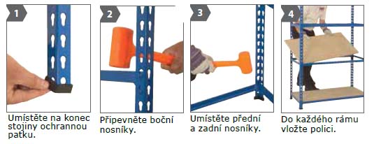 Návod na jednoduchou montáž regálů