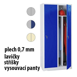 Šatní skříně s mezistěnou, kvalitní, skaldem